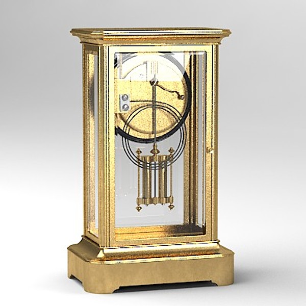 classic antique fireplace 3d max - classic antique fireplace clock by shop3ds